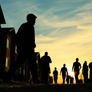 Silhouette of group of young people in Newport Beach getting help with personality disorders