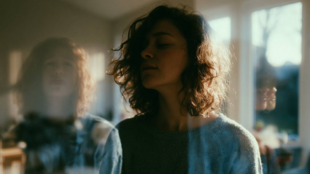 A person stands quietly in reflection by a window, illustrating the experience of emotional flashbacks.