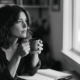 Woman reflecting at a kitchen table, illustrating the worry explored in “Am I Neurotic?”